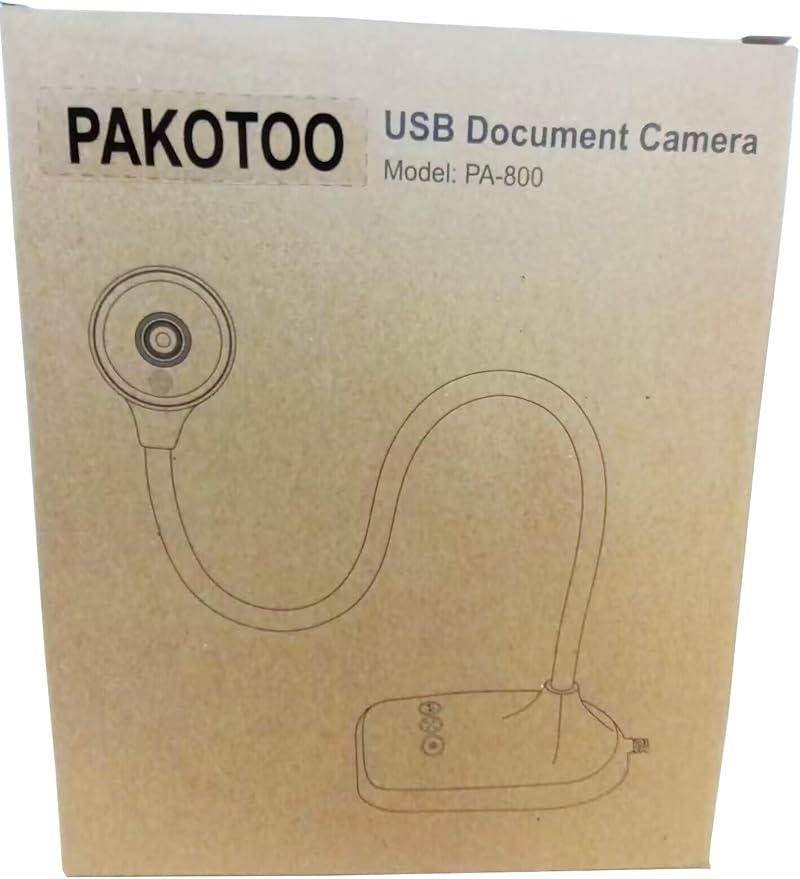 USB Document Camera for Teachers, Webcam/Doc Camera for Classroom with A3 Format, 3-Level LED Lights, Image Invert, Fold, Dual mic for Mac OS, Windows, Zoom, OBS Work with Distance Learning
