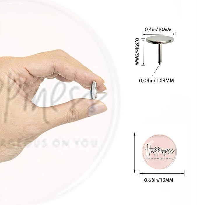 24Pcs Decorative Push Pins,Decorative Thumb Tacks for Bulletin Board, Cork Board Thumbtacks,Photos Wall Maps,Cute Thumbtack for Cubicle Decor,Classroom Supplies and Office Decor(Motivational-Happy)