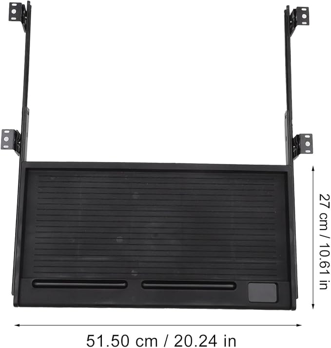jojofuny 1 Set of Keyboard Tray Under Desk, Keyboard Sliding Tray Under Desk, Keyboard Drawer Slide Tray, Keyboard Shelf, for Home and Office