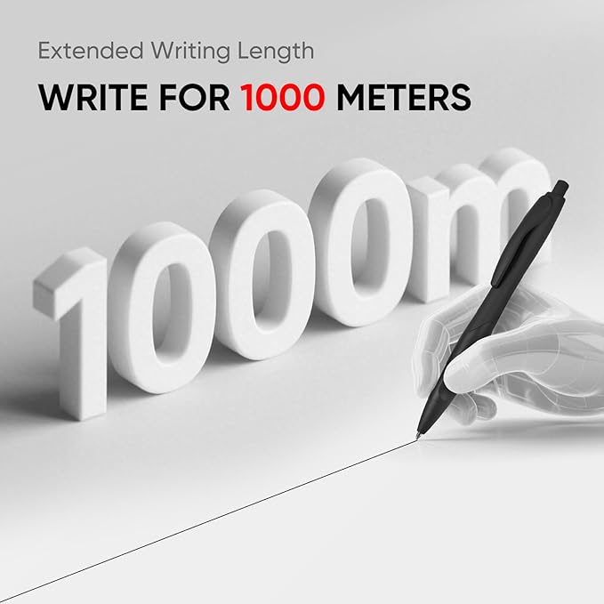 BallPoint Pens, 30 Pack (BLACK Ink),Bulk Pens, Black Barrel,Click Pens for Office Home and School, Retractable Ballpoint Pens, Medium Point, 1.00MM (Black)