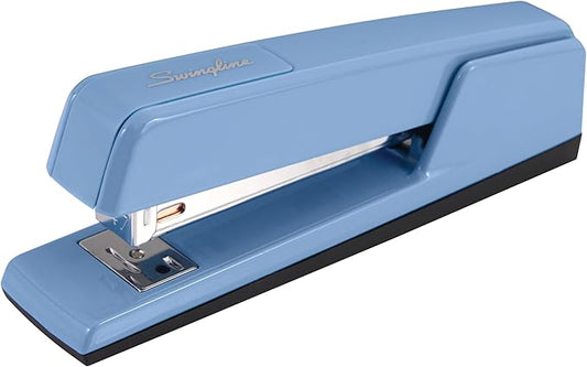 Swingline Stapler, 30 Sheet Capacity, 747 Classic Stapler, Jam Free, Metal, Sky Blue (74708)