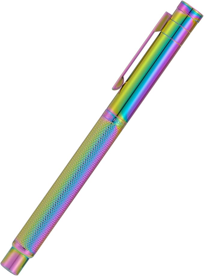 Asvine Hongdian Forest Fountain Pen Extra Fine Nib Rainbow Color with Converter and Metal Pen Box Set