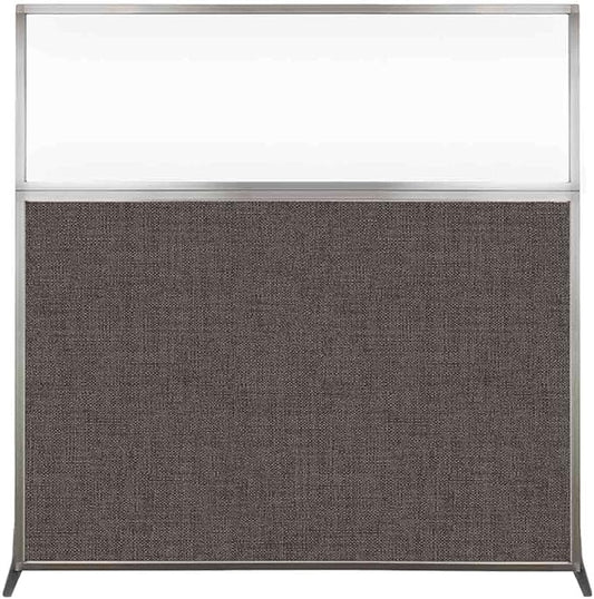 Versare Hush Screen Portable Room Divider | Workstation Wall Divider | Freestanding Privacy Hush Panels | Clear Windows | Fabric Office Divider Screen | Great for Room Separation