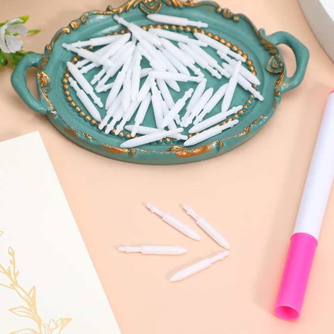 50pcs Acrylic Paint Pen Replacement Nibs 50pcs Markers Pen Tip Refillable Paint Pen Nibs for Paint Markers (0.7mm Pen)