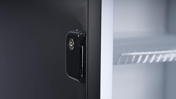 KoolMore KM-MDR-1GD-10C 23 in. One Glass Door Commercial Display Merchandiser Refrigerator Cooler in Black, ETL Listed, 10 cu. ft