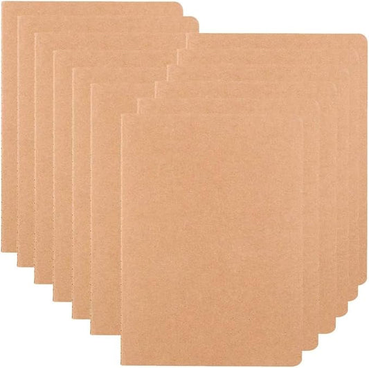 Large Dot Grid Notebook Journals Bulk with Thick Dotted Grid Paper, 60 Pages, 8.5x11 inch, Composition Diary Subject Notebooks Planner for Travelers Students Office, Kraft Journal Set, 12 Pack