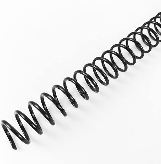 Binditek 50 Pack Plastic Spiral Binding Coils, 12mm(1/2"), 90 Sheet Capacity, 4:1 Pitch, Black, 48Loops, for Letter Size, for Students and Coworkers