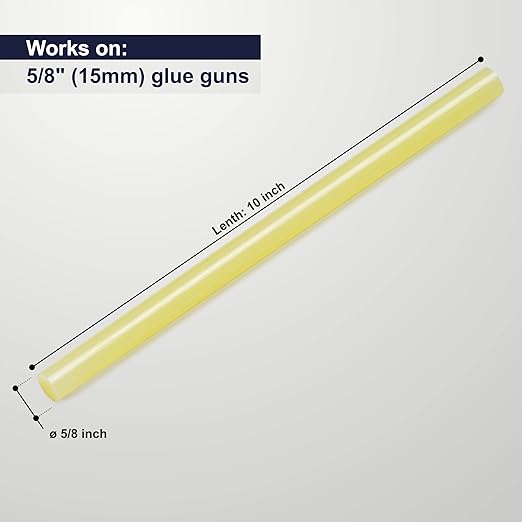 ASA Hot Glue Sticks for Glue Gun - 5/8" x 10" | High-Strength Hot Gun Sticks Adhesive for Corrugated Materials | Industrial Grade for Packaging & Woodworking | Pack of 266