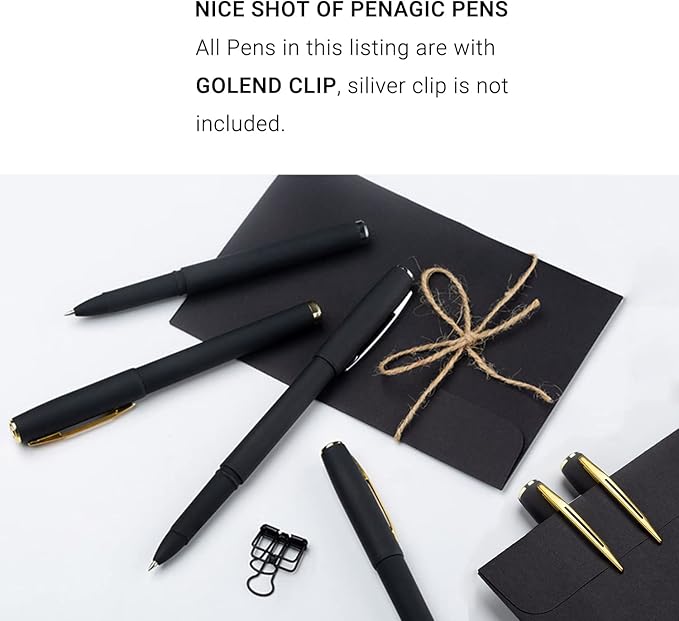 Pens, P-223A, Gel Pens Fine Point [0.5mm] Black Ink, Roller Ballpoint Pens Matt Design, Stationery Pens for School Office Supplies