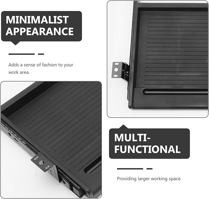 jojofuny 1 Set of Keyboard Tray Under Desk, Keyboard Sliding Tray Under Desk, Keyboard Drawer Slide Tray, Keyboard Shelf, for Home and Office