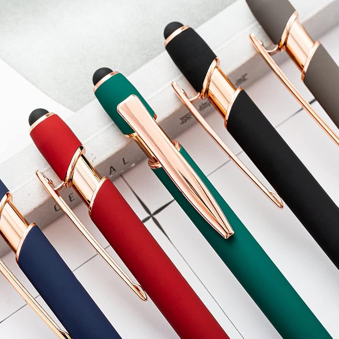 Custom Engraved Ballpoint Pens Bulk, Personalized with Name/Logo, Black or Blue Ink, Smooth Writing for Office, School, Business, Church, Reunion 100 Pcs Bulk Green