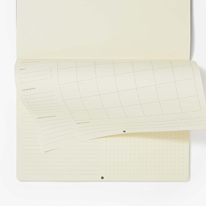 Intelligent Change Monthly Desk Pad, 2-Year Productivity Planner, Tear-Out Deskpad for to-Do List, Calendar, Productivity Tools for Time Management and Mindfulness, A4 Size, Black