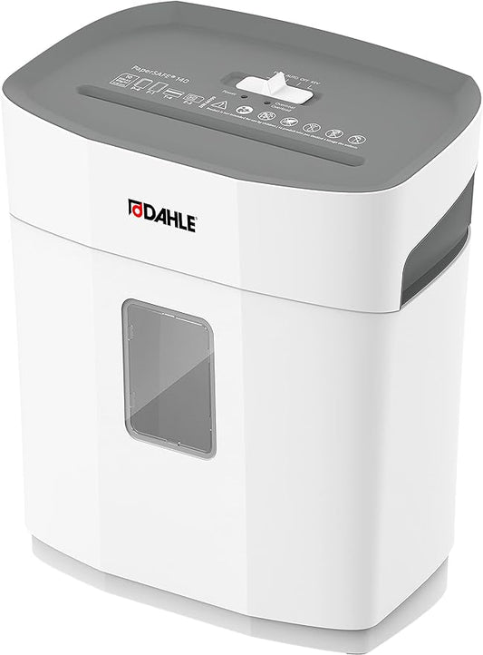 Dahle PaperSAFE PS 140 Paper Shredder, Oil Free, Jam Protection, Security Level P-4, 10 Sheet Max, Shreds Staples, Paper Clips & Credit Cards