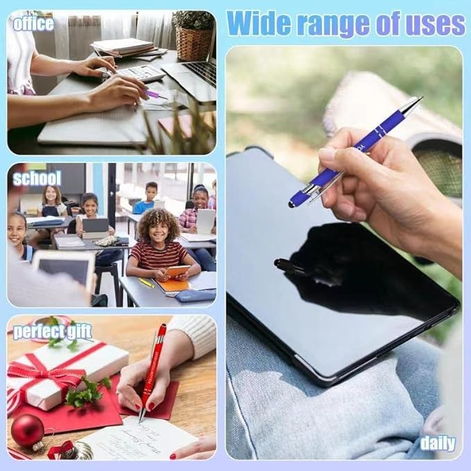 100 PCS Inspirational Pens Bulk, Motivational Ballpoint Pen with Stylus Tip Funny Ink Pens Bulk Inspirational Gifts for Women Coworkers Office Supplies Black Ink…