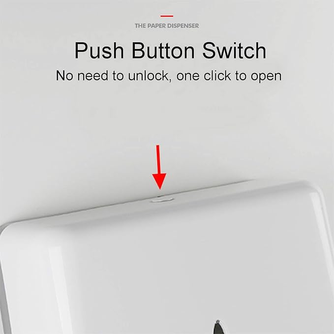 AILELAN Paper Towel Dispensers, Commercial Toilet Tissue Dispensers Wall Mount Paper Towel Holder Multifold/C-Fold Paper Towel Dispenser for Kitchen and Restroom Decor (White)