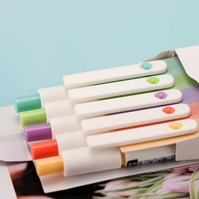 5PCS Zennyth Retractable Gel Pens Set, Quick Dry Black Ink Fine Point Roller Ball Gel Ink Pen for Smooth Writing (Pearl White)