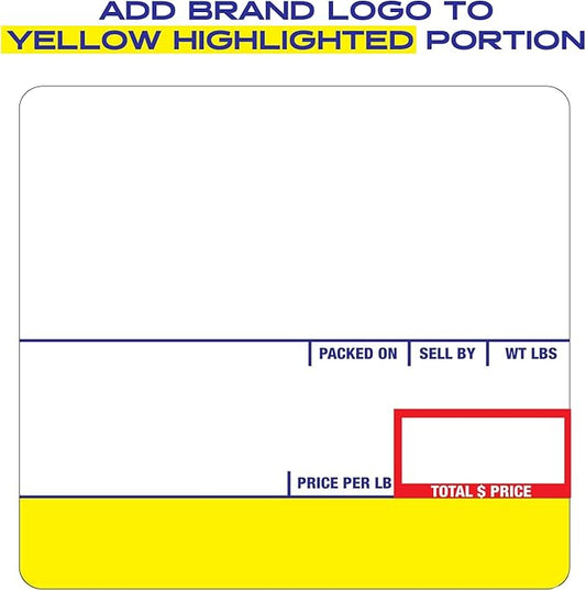 CEPRICO - Customizable CĀS Scale Labels - 48 Rolls of Thermal Printing Scale Labels – Compatible with CĀS LST-8020 | UPC Ingredient | Ideal for Supermarkets, Retailers and Grocery Stores