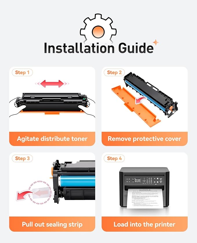 204A Toner Cartridge Set 4-Pack Replacement for HP 204A 204X CF510A CF511A CF512A CF513A Compatible HP Color Laserjet Pro MFP M180fw M180n M180nw M181fw M154a M154nw M154 M180 M181 Printer Ink Black