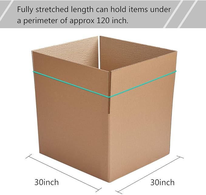 Coopay 12 Inches Extra Large Rubber Bands, 30 Pieces Heavy Duty Trash Can Band Bulk, Strong Elastic for Office Supply School Home, Garbage Cans, File Folders (Green)