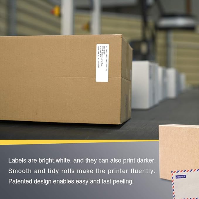 BETCKEY - 3" x 1" (76 mm x 25 mm) UPC Barcode & Address Labels Compatible with Zebra & Rollo Label Printer,Premium Adhesive & Perforated [1 Rolls, 1375 Labels]