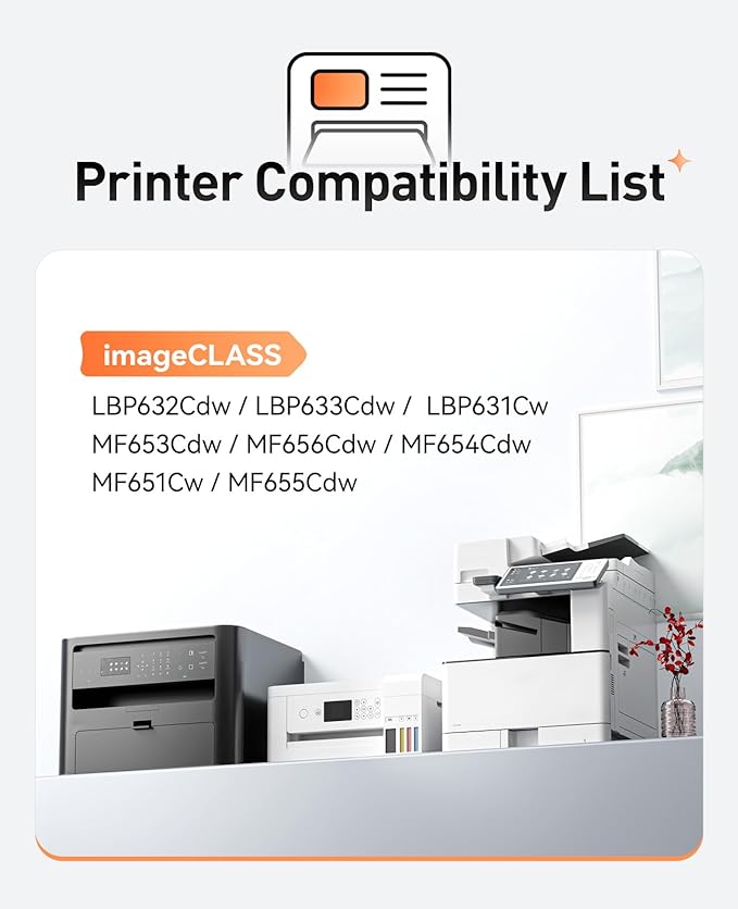 067H 067 Toner Cartridge Set 4-Pack MF656Cdw MF654Cdw High Capacity Black Cyan Magenta Yellow Compatible for Canon 067 067H Works for Color imageCLASS LBP632Cdw LBP633Cdw MF652Cdw MF653Cdw Printer Ink
