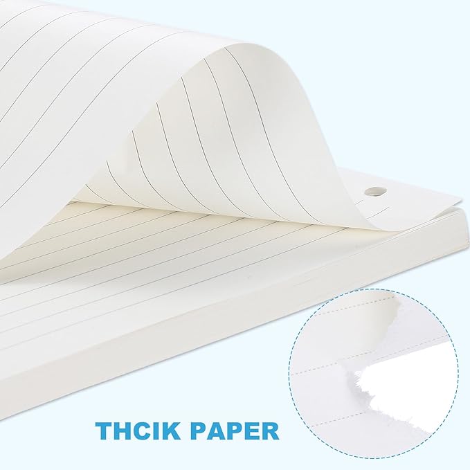 PATIKIL A6 Ruled Refills Inserts 6-Ring Binder Loose Leaf Planner Filler Paper Planner Inserts, 160 Sheets/320 Pages, Lined, White