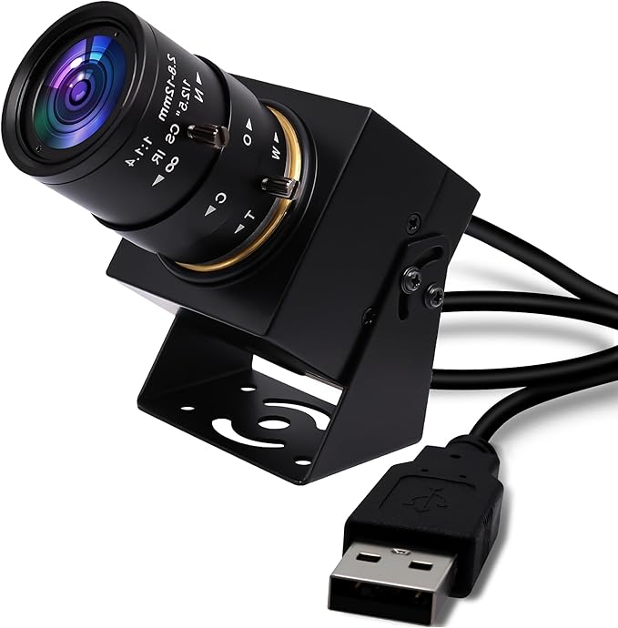 SVPRO Global Shutter USB Camera - 1200P 90FPS High Speed with 2.8-12mm Zoom Lens, Manual Focus Close-up Webcam for Golf Swing, Industrial Camera - USB Plug and Play