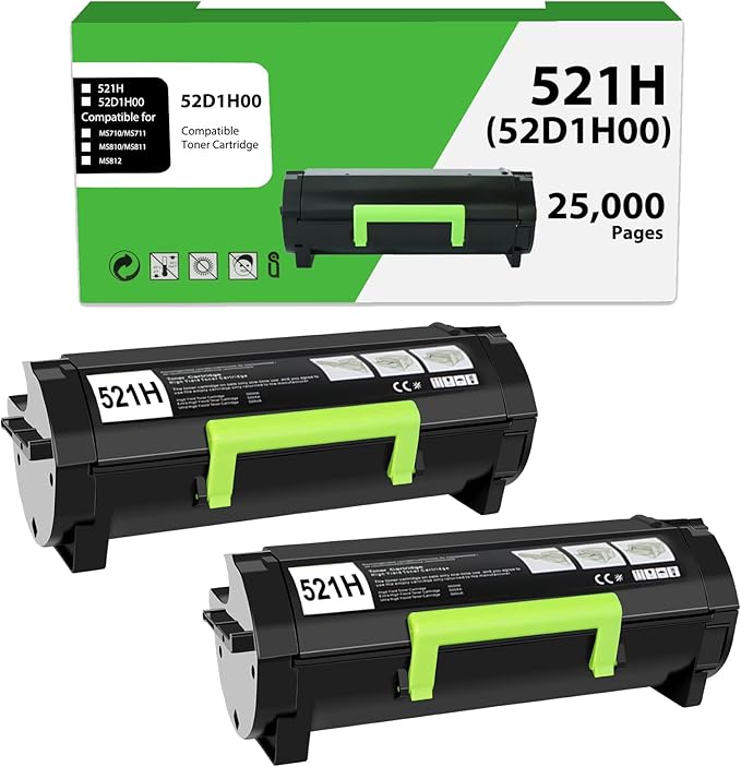 521H 52D1H00 Toner Cartridge Compatible Replacement for Lexmark 521H 52D1H00 for MS710 MS710n MS711 MS711dn MS810 MS810n MS810dn MS810de MS811 MS811n MS811dn MS811dtn MS812 MS812dn MS812de