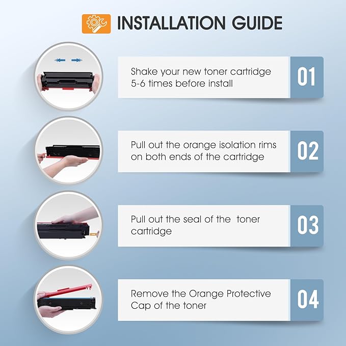 414X 414A Toner Cartridges 4 Pack High Yield MFP M479fdw Compatible Replacment for HP 414X for HP Color Laserjet Pro MFP M479fdw M479fdn M454dw M454dn M479dw Printer Ink (Black Cyan Yellow Magenta)