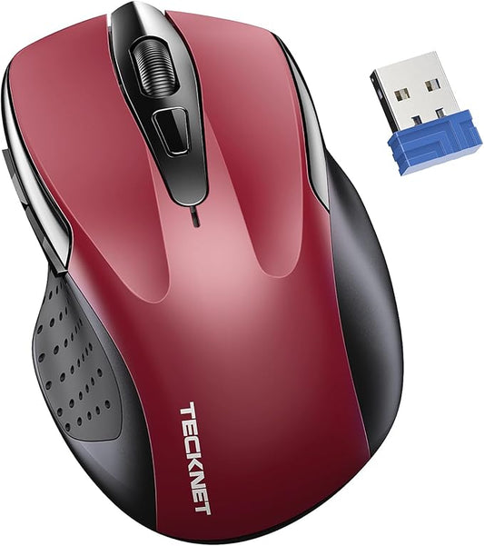 TECKNET Wireless Mouse for Laptop, Silent Mouse Quiet Click, Computer Mice Wireless, 6 Adjustable 4000 DPI Computer Mice
