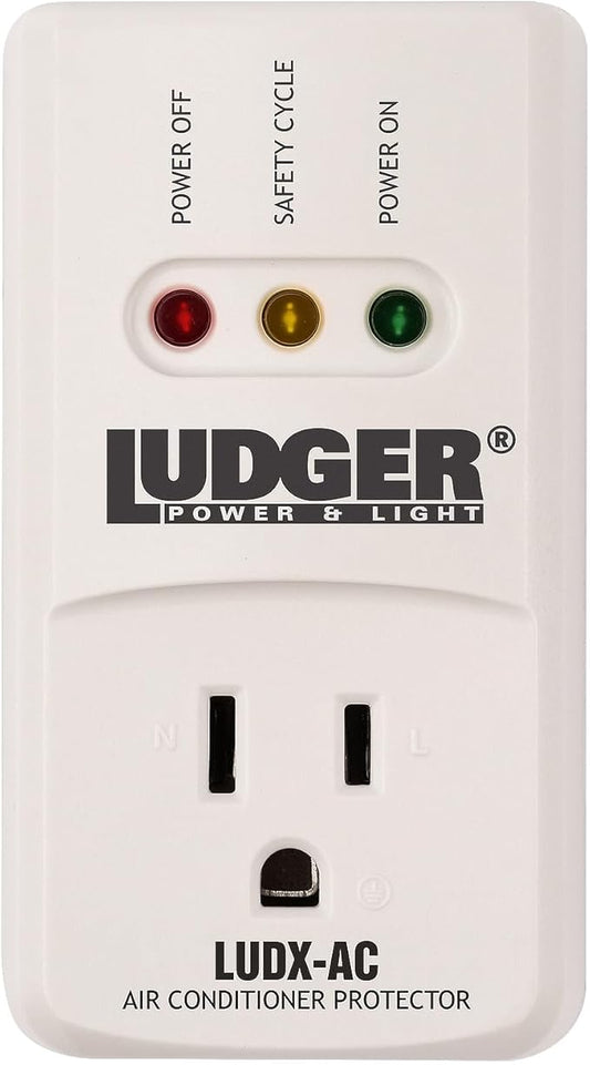Ludger Power Surge Protector (LUDX-AC), ETL Certified, Reliable Protection, 4-Minute Safety Cycle, 3 Modes LED Indicator, 2/3 Prong Outlets, Fire-Resistant