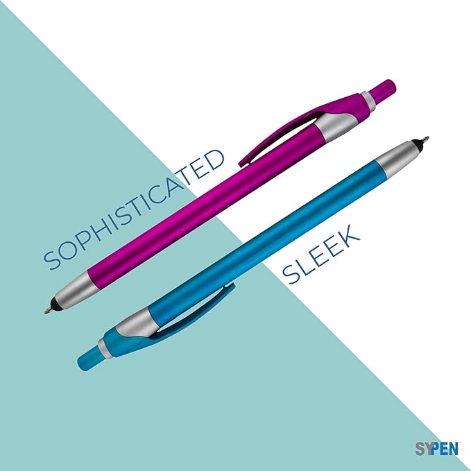 Personalized With your Custom Logo or Text Pens-Pack of 300- for Marketing, Parties, and Events, 2 in 1 Capacitive Stylus & Ballpoint Pen Compatible With Touchscreen Devices, Black Ink, Green Pens