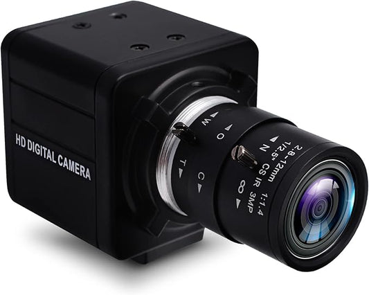 SVPRO 2.8-12mm Manual Zoom Lens 1080P Full HD Webcam Wide Angle Portable PC Computer USB Camera for Streaming with CMOS OV2710 Sensor for Windows,Android,Linux, MAC OS,1/4 Inches Screw Mount