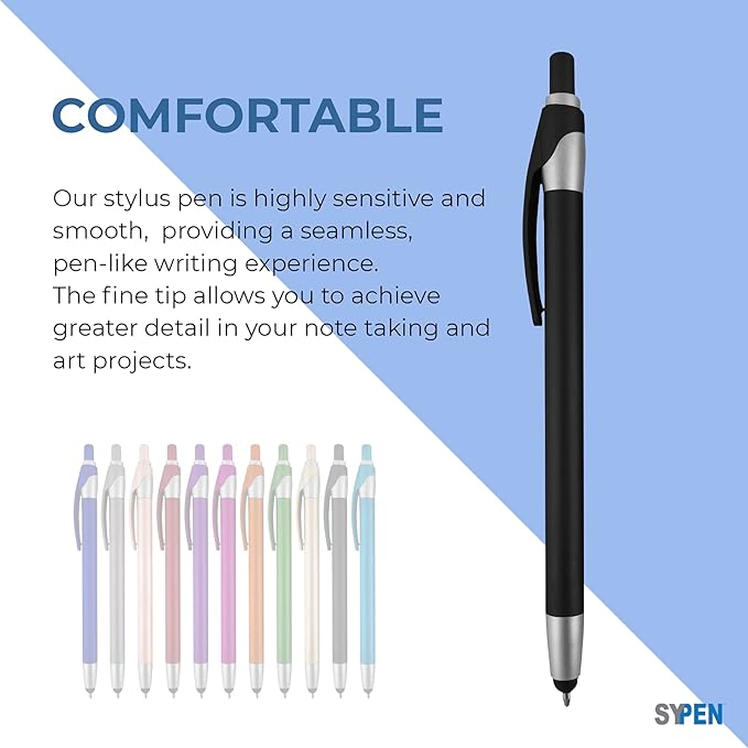 Personalized with Your Custom Logo or Text Pens-Pack of 300- for Marketing, Parties, and Events, 2 in 1 Capacitive Stylus & Ballpoint Pen Compatible with Touchscreen Devices, Black Ink,Purple Pens