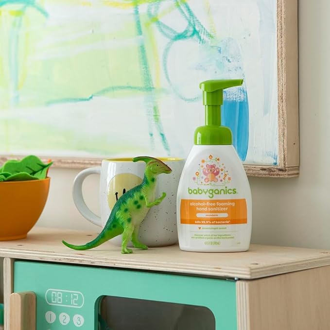 Babyganics Alcohol-Free Foaming Hand Sanitizer, Pump Bottle, Mandarin, 8.45 oz, 3 Pack
