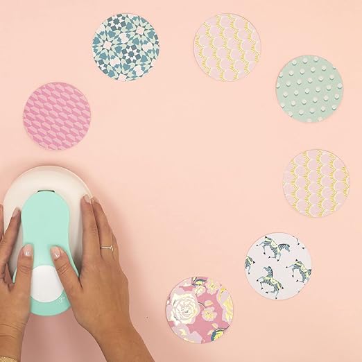 Craftelier - 3 Inch Circle Scallop Punch with Lever Press | Shape Hole Puncher for Paper Crafts | Scalloped Hole Punch for Scrapbooking, DIY Cards & Journals | Mini Hole Punch for Paper & Cardstock.