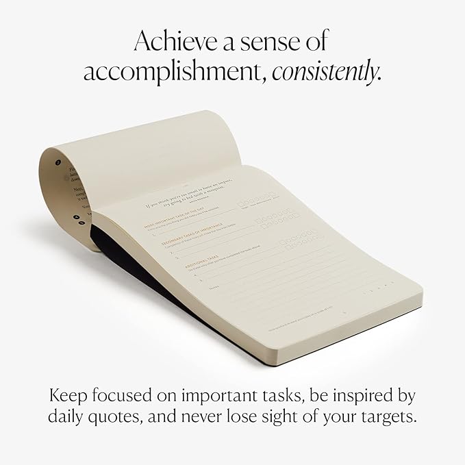 Intelligent Change 3-Month Productivity Planner Sheets and Tools for Time-Management and Mindfulness, Tear-Out To-Do List, A5 Undated Sheets, Black