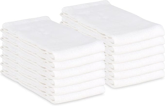 Arkwright Surgical Huck Towels - (Pack of 12) Lint Free & Highly Absorbent Pre-Treated Cotton Cleaning Cloths, Perfect for Medical, Auto Detailing, Window Glass, and Shop, 16 x 26 in, White