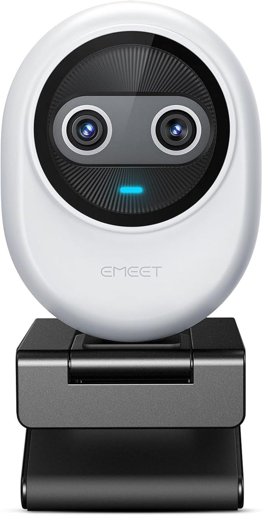 EMEET Piko 4K Webcam for Streaming, World’s 1st Dual-Camera AI-Powered 4K Camera w/AI Autofocus, 3 Mics Array&3 Sound Modes, USB Webcam with Clip, Great for Streaming, Desk Setup and Creative Gifts