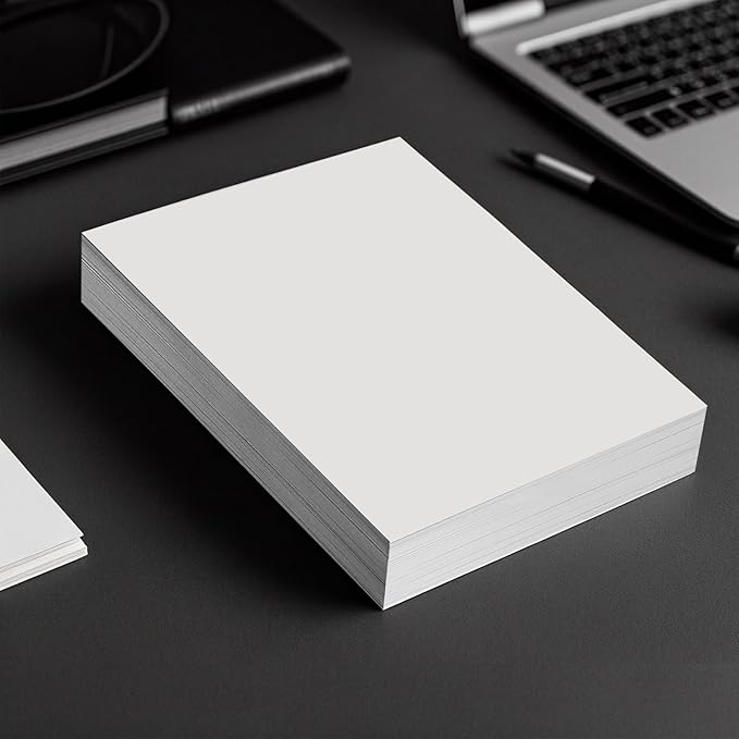 OcePor 75 Sheets White Cardstock 8.5 x 11, 92lb/250gsm Card Stock Paper, Thick Printer Cardboard Paper, Heavy Cardstock for Invitation, Resume, Certificate, Business Cards, Office