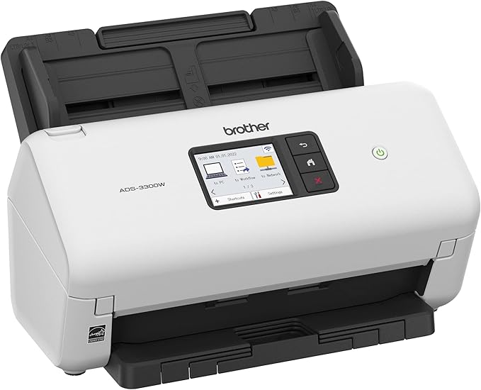 Brother ADS-3300W Wireless, High-Speed Desktop Scanner | 2.8-inch Touchscreen | Scans Up to 40ppm1
