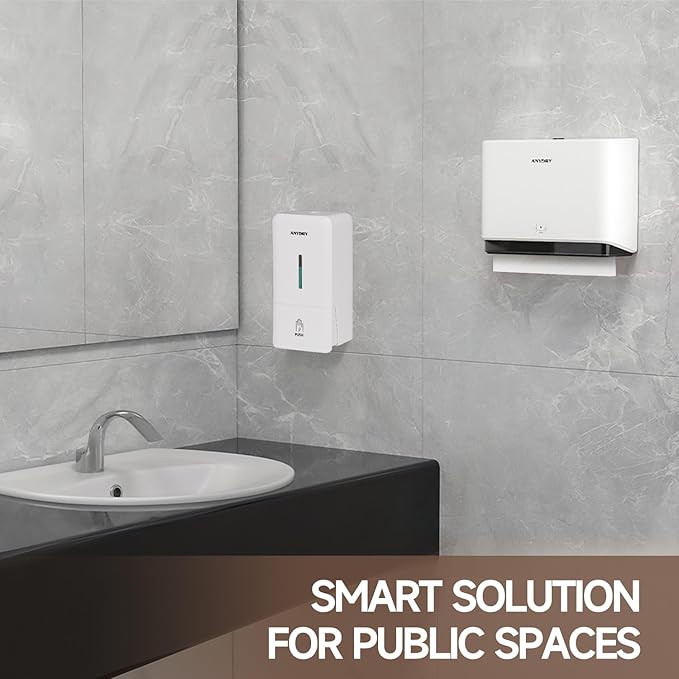 200-Sheet Wall-Mounted Paper Towel Dispenser, Fits Multi-Fold Towels up to 10x3.1 Inches, Perfect for Home & Business (White)