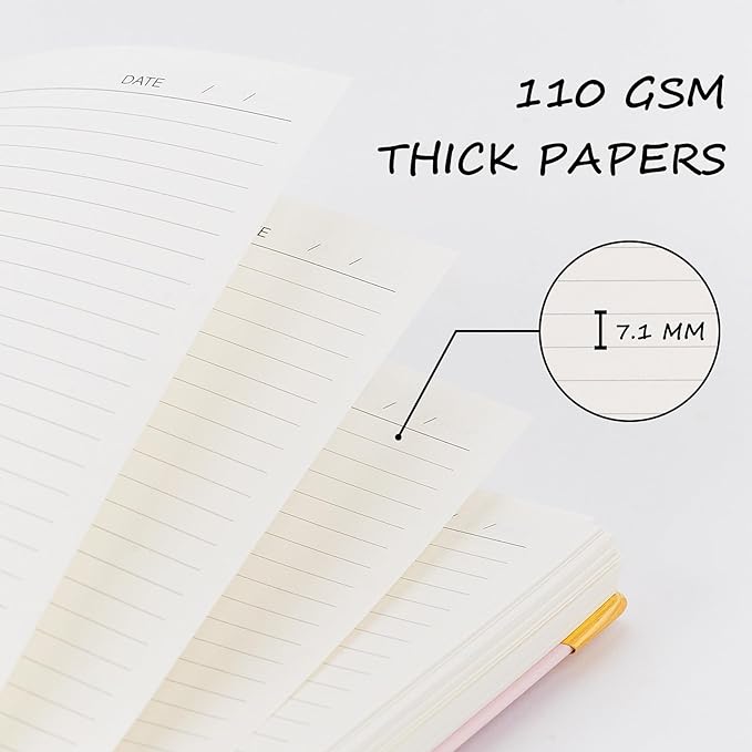 Spiral Notebook, Hardcover 8.5 x 11 IN College Ruled Notebooks, 300 Pages Notebooks for Work and School, 110 GSM Thick Papers Journals for Writing, Office Supplies for Women and Men Blue
