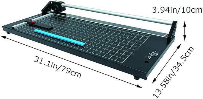 INTBUYING 24 Inch Commercial Manual Precision Rotary Paper Trimmer Smart Rotary Paper Cutter for Cutting Various Types of Photo Paper, Film, hot and Cold Laminating Paper, Office Paper, etc