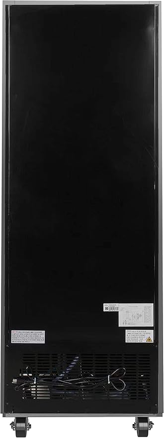 KoolMore MDR-1GD-23C Commercial Glass 1 Door Display Refrigerator Merchandiser - Upright Beverage Cooler with LED Lighting - 23 Cu. Ft., Black