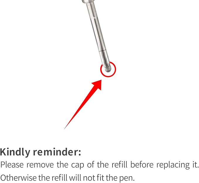 Black Ink Refills (10pcs), Replaceable Pens Refills, 1mm Medium Tip - Black