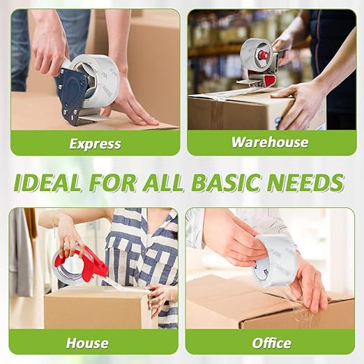 KAMOTA Packing Tape, 24 Rolls Heavy Duty Clear Packaging Tape for Shipping Packaging Moving Sealing, 1.88 inches Wide, 65 Yards Per Roll, Total 1560 Yards with 4 Dispensers