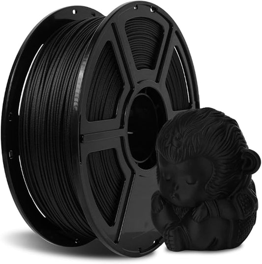 FLASHFORGE Carbon Fiber PLA Filament 1.75mm, Carbon Fiber Reinforced PLA 3D Printer Filament, 1KG Spool Dimensional Accuracy +/- 0.02mm, High Strength & High Abrasion-Resistance (PLA-CF Black)