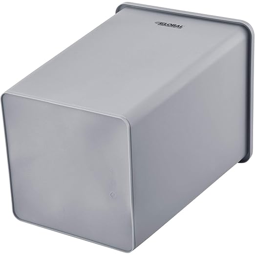 Global Industrial Square Plastic Garbage Can, Open Top, 55 Gallon Capacity, Indoor/Outdoor Rated, 19-1/2"W x 19-1/2"D x 34"H, Utility Trash Can, No Lid, Gray
