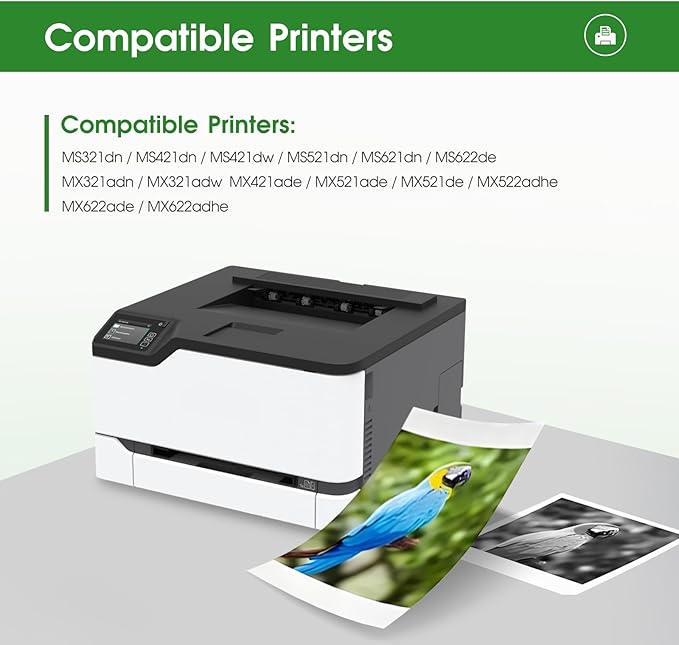 LLAOLLAO 56F1H00 Toner Replacement for Lexmark 56F1H00 Black Toner Cartridge High Yield for MS321 MS521 MS421 MS621 MS622 MX321 MX421 MX521 MX522 MX622 Laser Printer (15000 Pages)